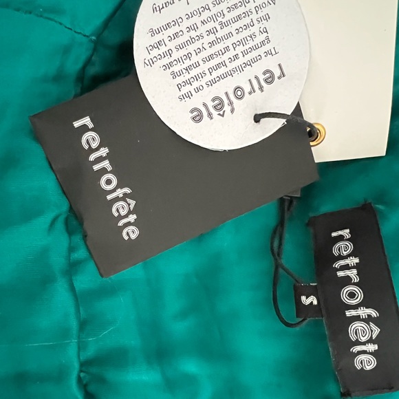 Retrofete Katya Sequin Formal Long Dress in Green S NWT - Picture 10 of 10